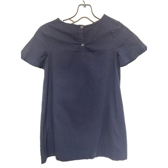 Gap Dress Girls Small Blue Embroidered Floral Cotton Boho EUC! - Picture 2 of 5